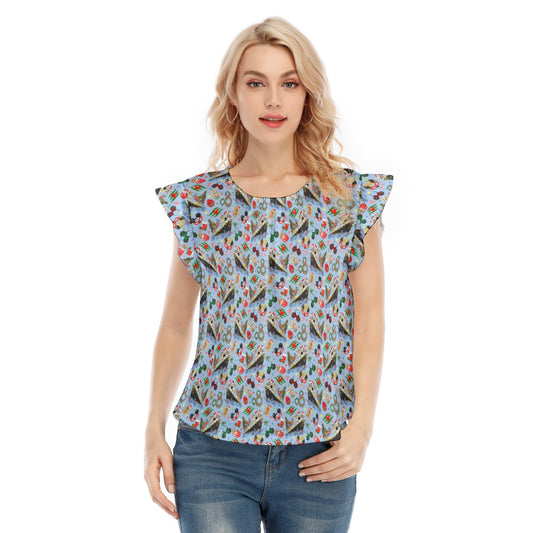 Very Merrytime Christmas Cruise - Women’s Flutter Sleeve Top