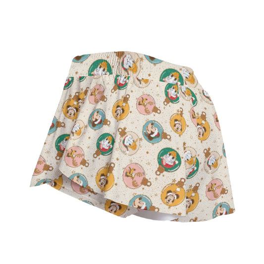 Golden Holiday Baubles - Women's Flowy Pocket Shorts