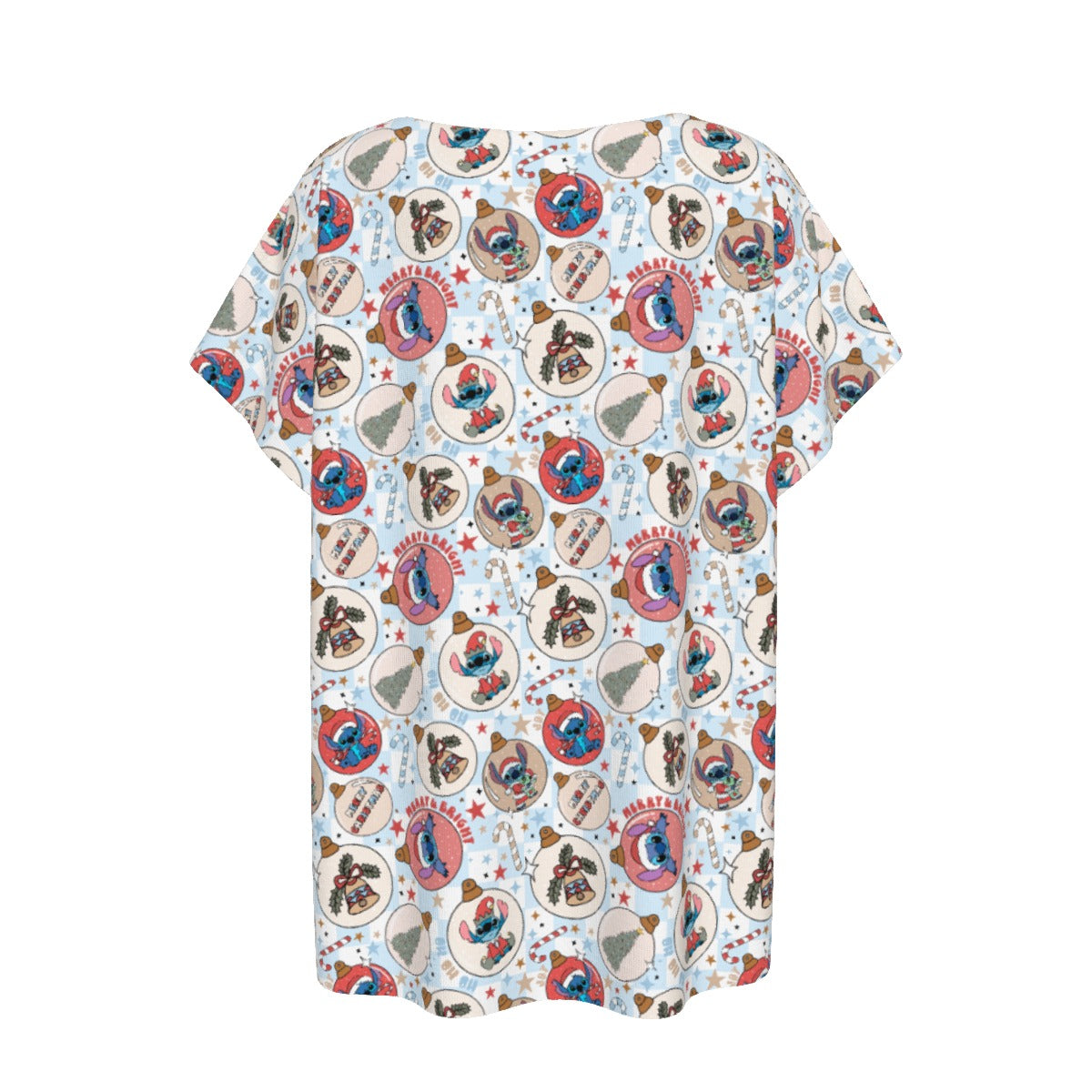 Festive Elf and Ornament Fun - Women’s Relaxed Fit Scoop Tee