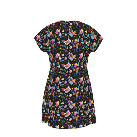 Happy Birthday Celebration - Women's T-Shirt Dress