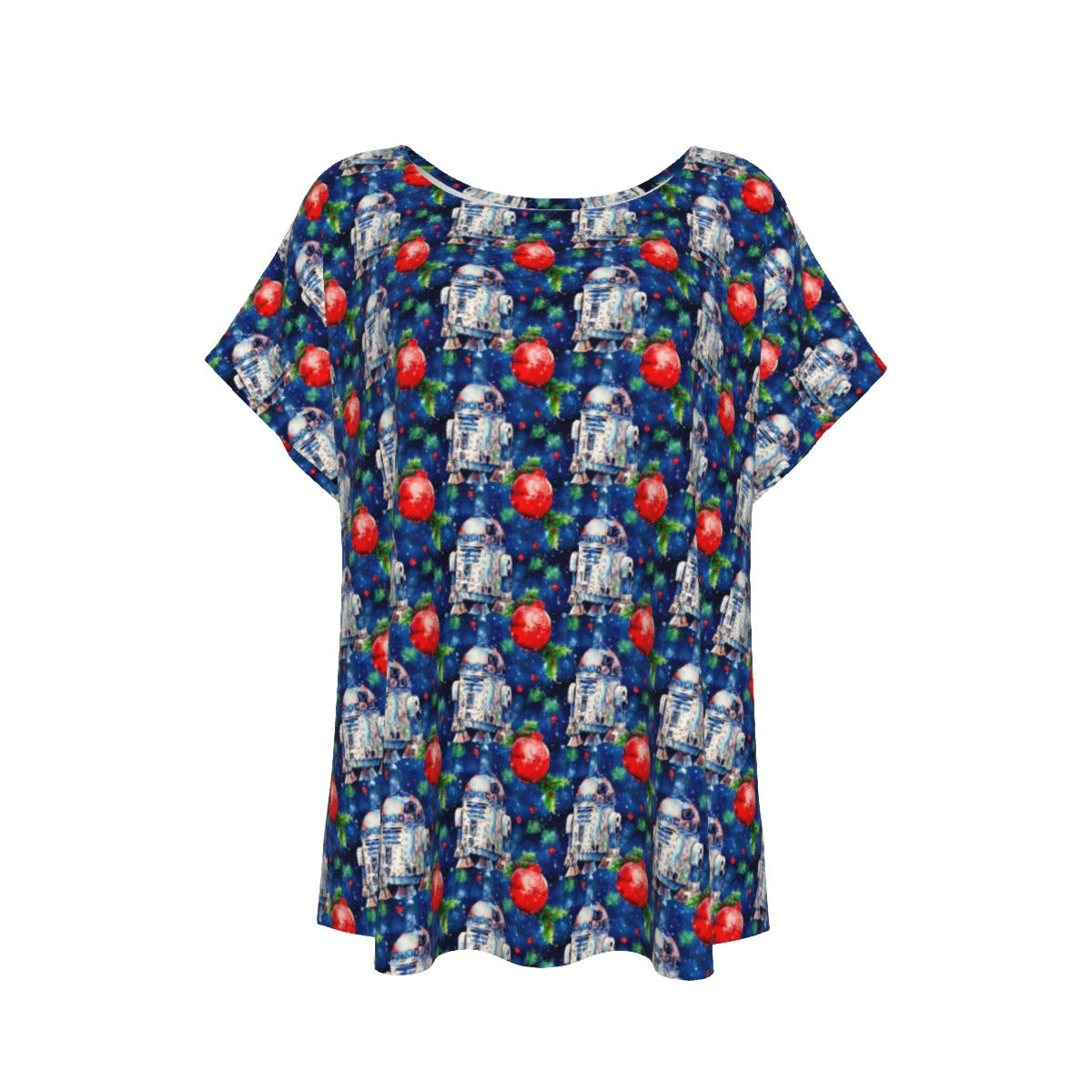 Little Blue Christmas Droid - Women’s Relaxed Fit Scoop Tee