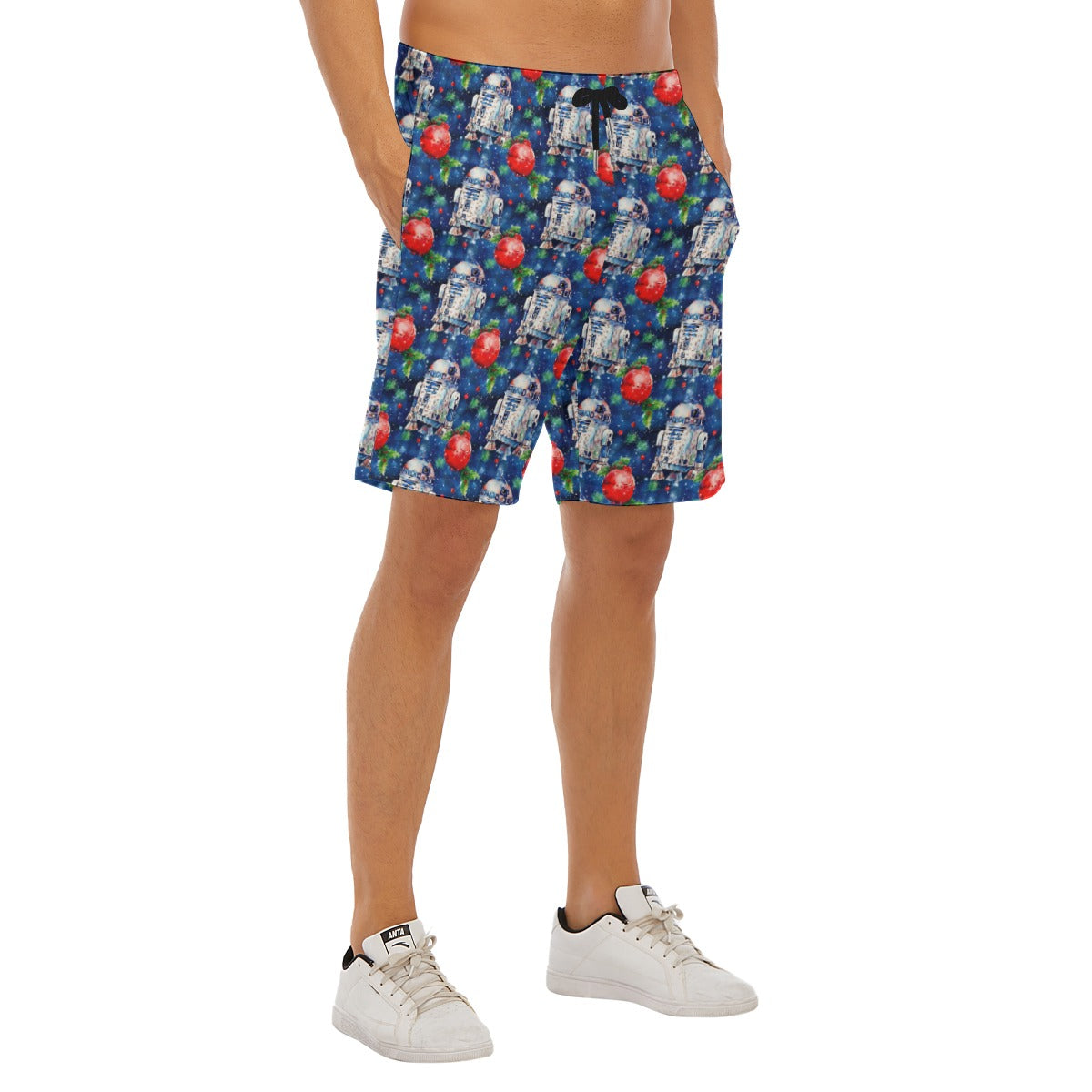 Little Blue Christmas Droid - Men’s Pocket Beach Shorts