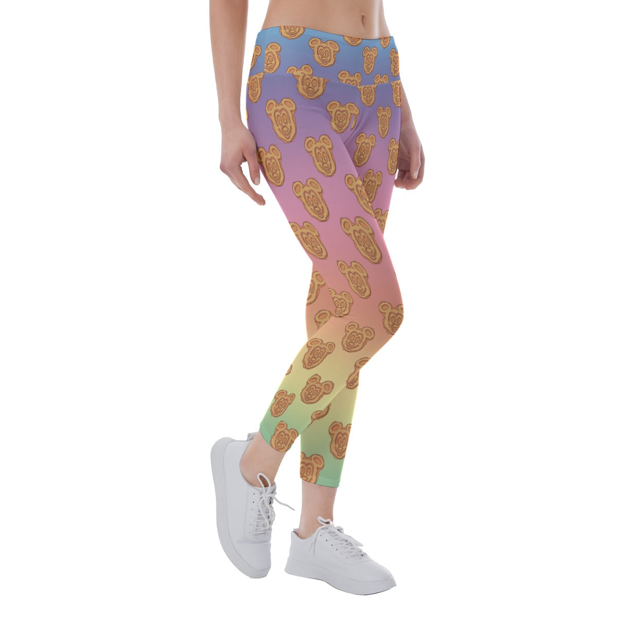 Rainbow Mouse Waffles - Women's Yoga Leggings