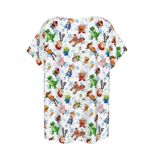 Playful Toy Friends - Women’s Relaxed Fit Scoop Tee