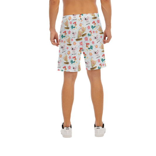 Island Pig & Rooster Duo - Men’s Pocket Beach Shorts