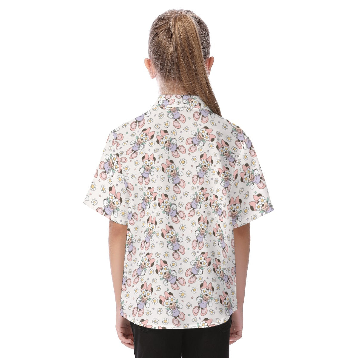 Daisy Crown Delight - Kid's Hawaiian Button Up Shirt