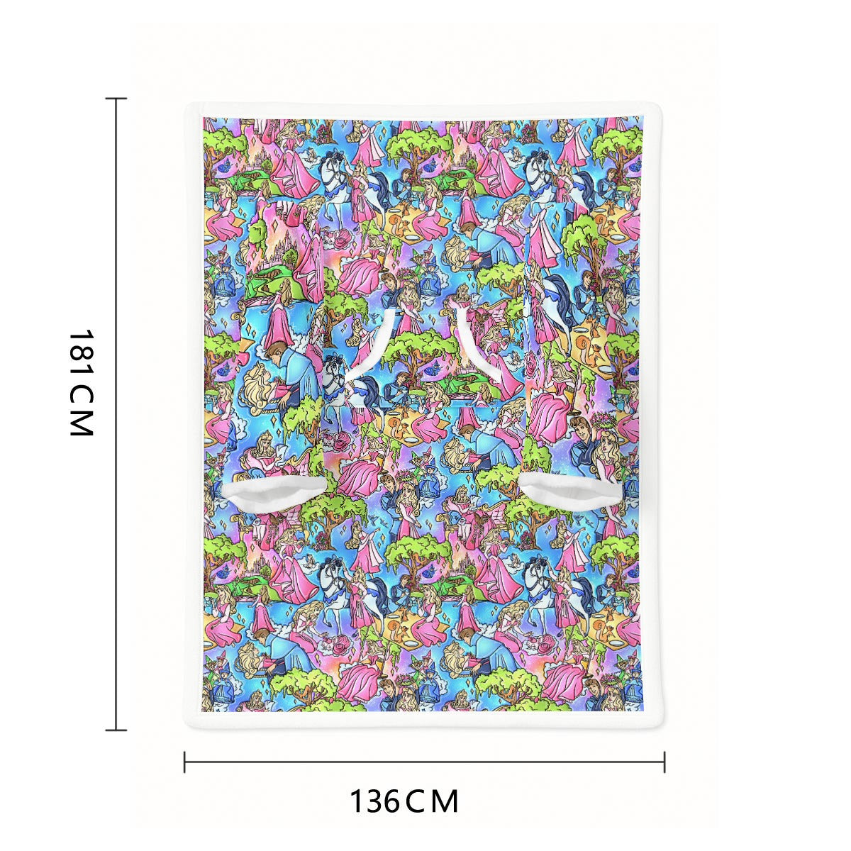 Dreaming Princess Storybook Scenes - Wearable Blanket Hoodie