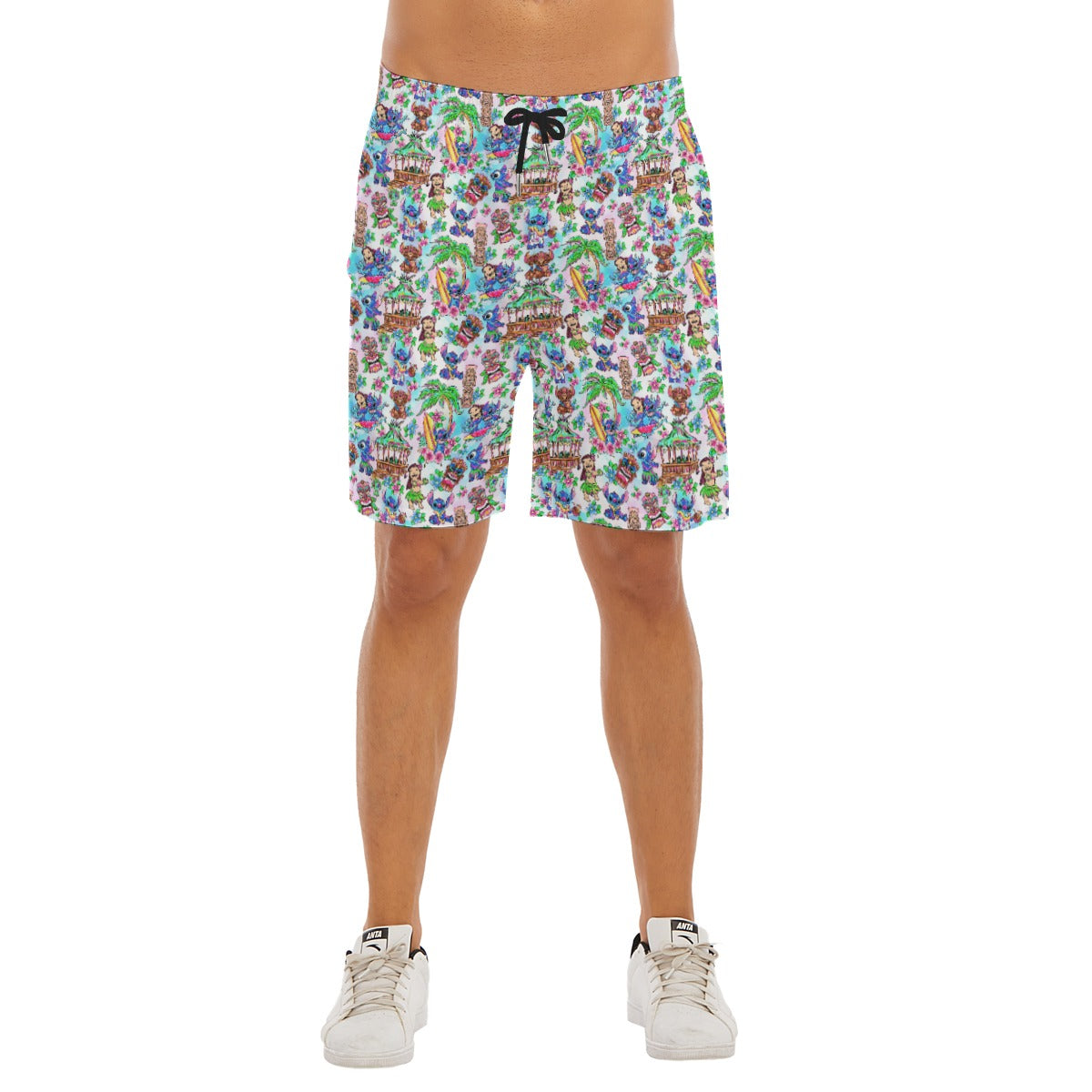 Bright Island Chaos Hand Drawn - Men’s Pocket Beach Shorts