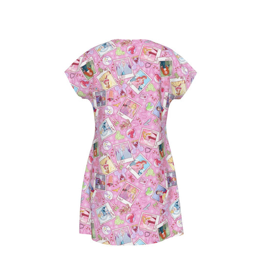 Holiday Winter Princess Christmas Snapshots - Women's T-Shirt Dress
