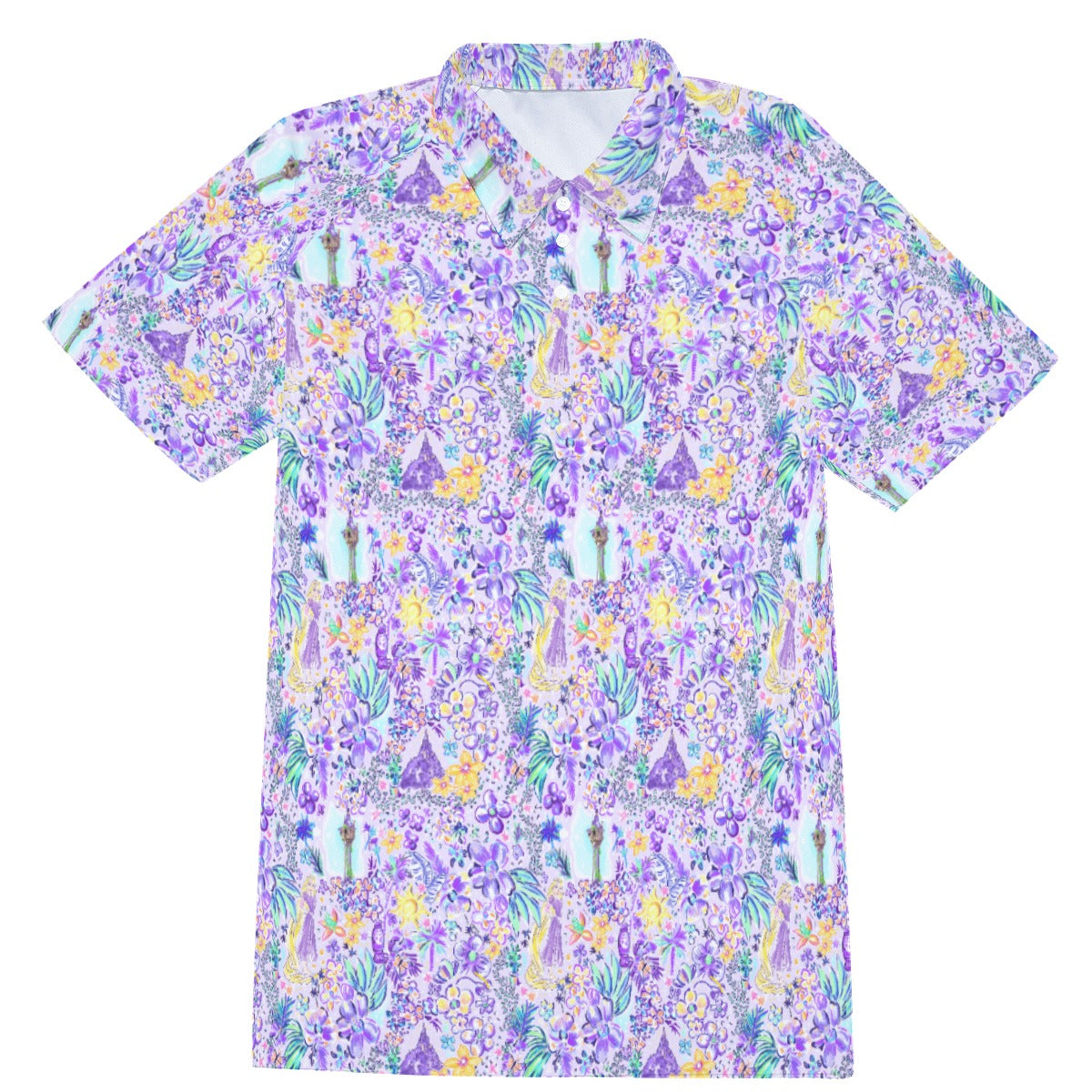 Bright Tropical Princess - Tower Light Festival - Men's Polo Shirt