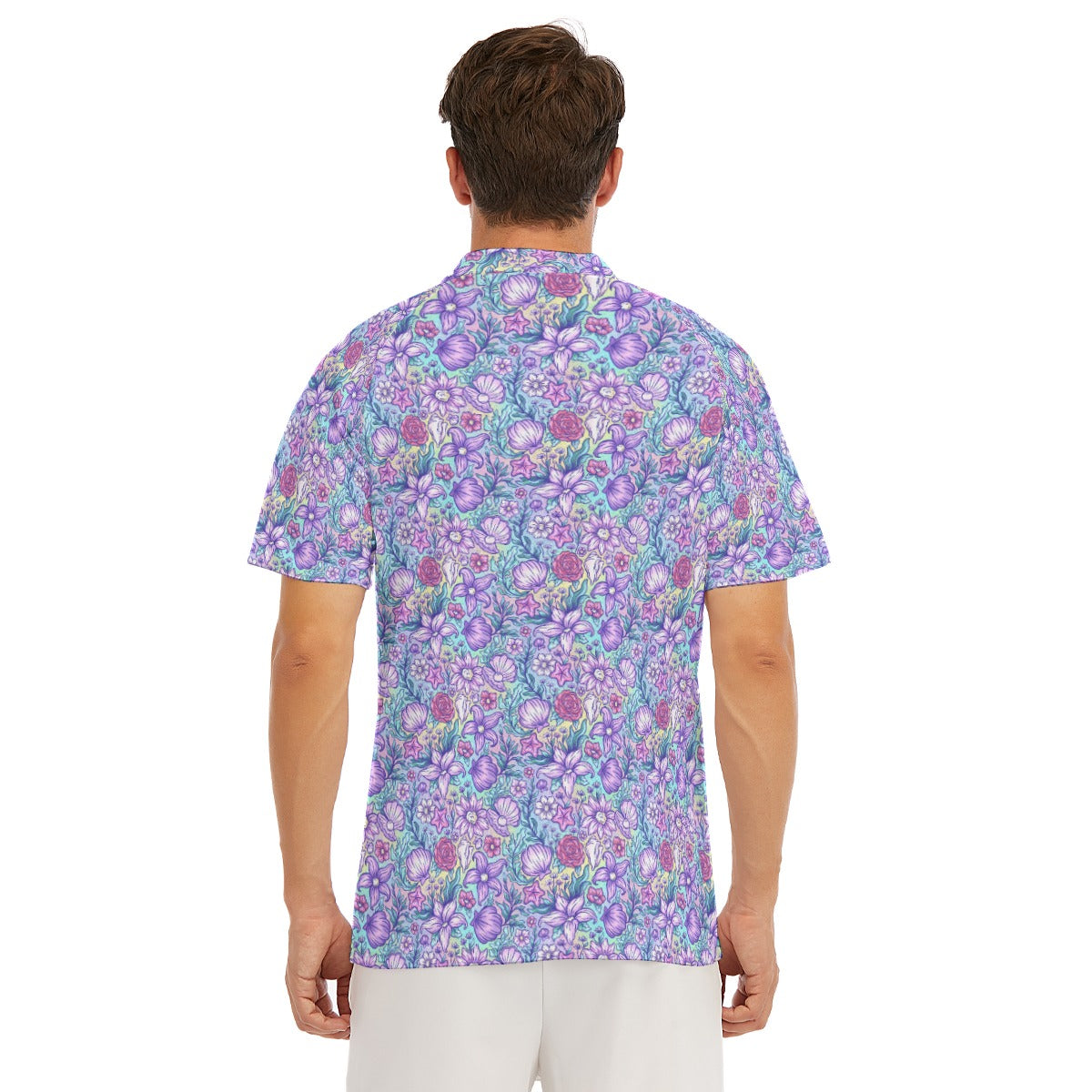Fairytale Florals – Mermaid Princess - Men's Polo Shirt