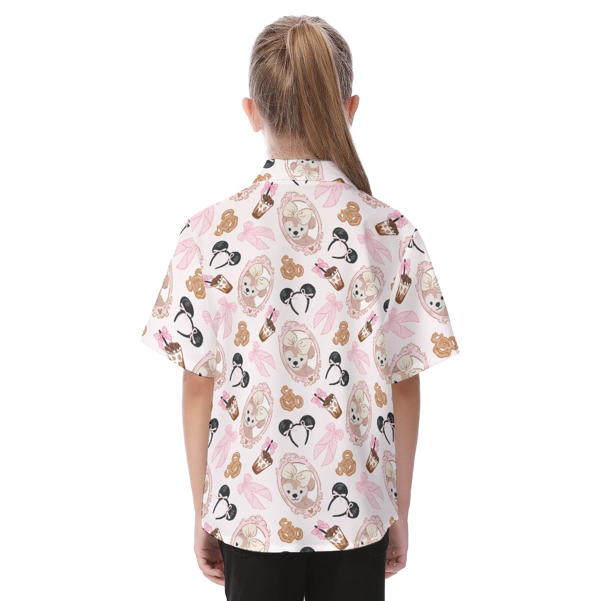 Bow Bear Sweet Day - Kid's Hawaiian Button Up Shirt