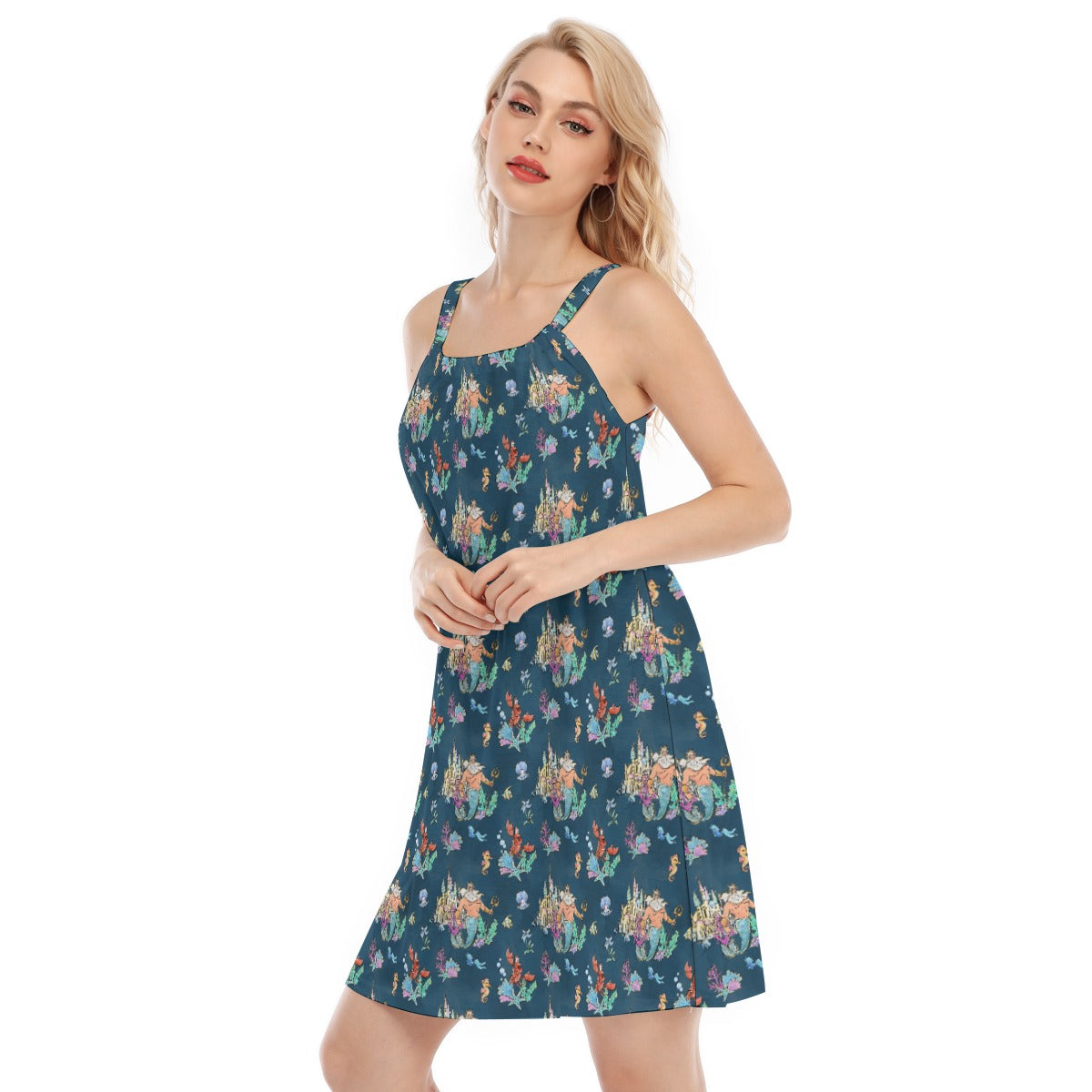 Whimsical Sea King and Crab - Women’s Adjustable Sundress
