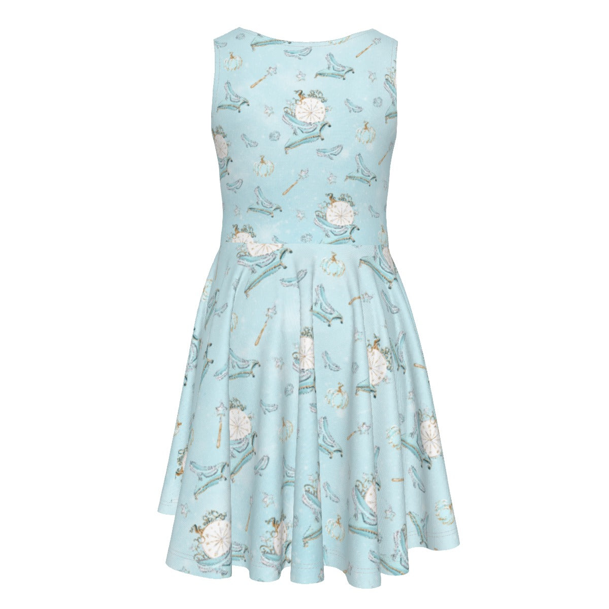 Enchanted Glass Slipper- Kid's Sleeveless Skater Dress