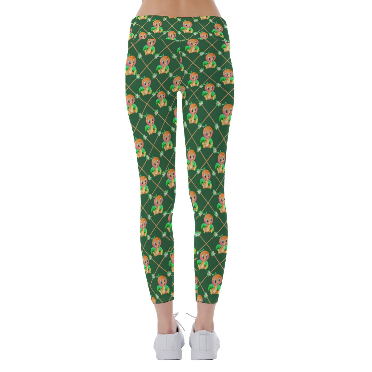 Geometric Citrus Delight - Women's Yoga Leggings