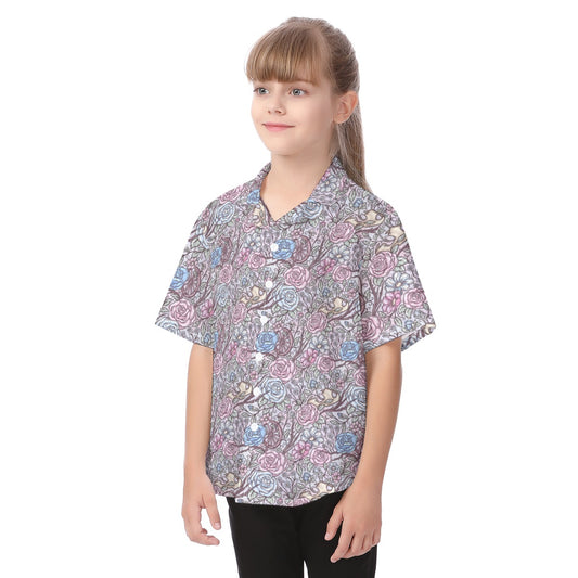 Fairytale Florals – Sleeping Enchantment - Kid's Hawaiian Button Up Shirt