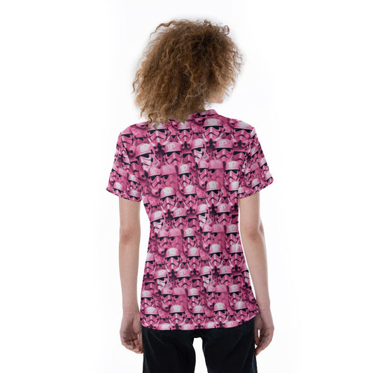 Pink Helmet Battalion - Women's Short Sleeve V-Neck T-Shirt