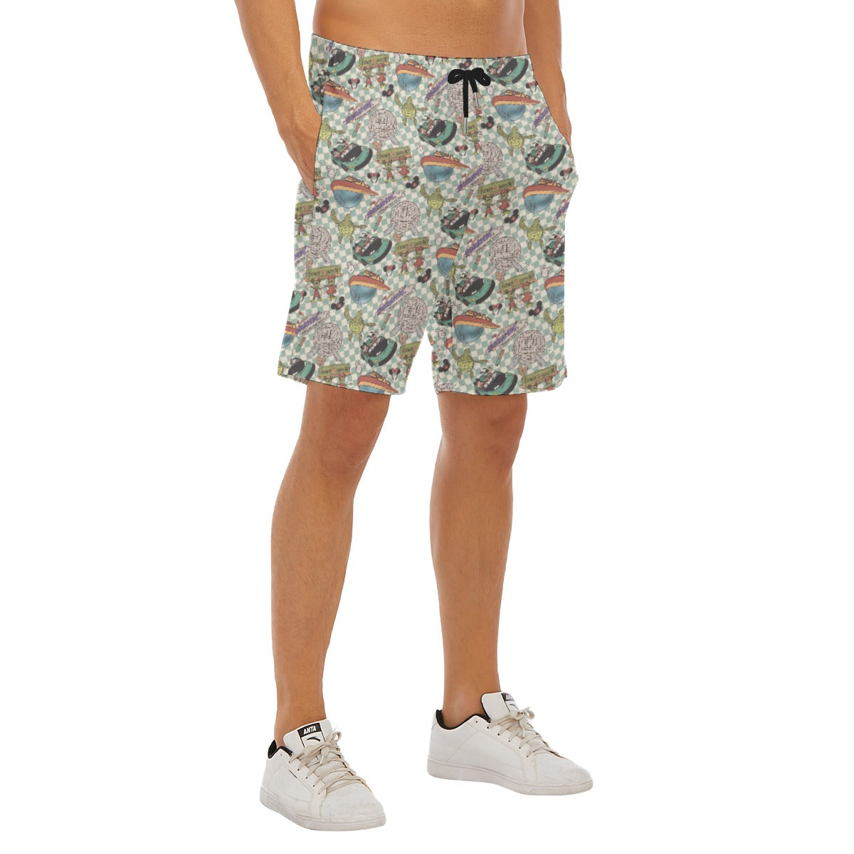 Hand Drawn EC - Men’s Pocket Beach Shorts