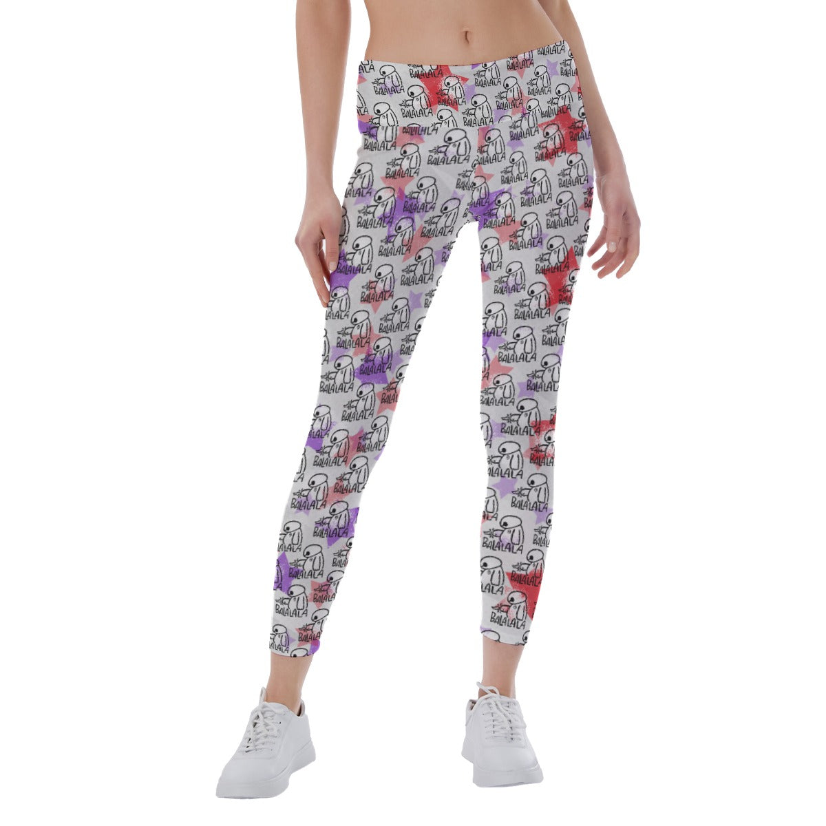 White Robot Balala - Women's Yoga Leggings