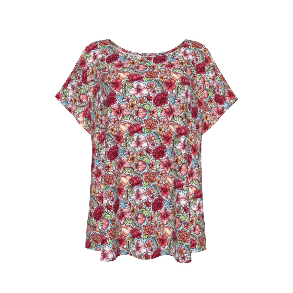 Fairytale Florals – Island Princess - Women’s Relaxed Fit Scoop Tee