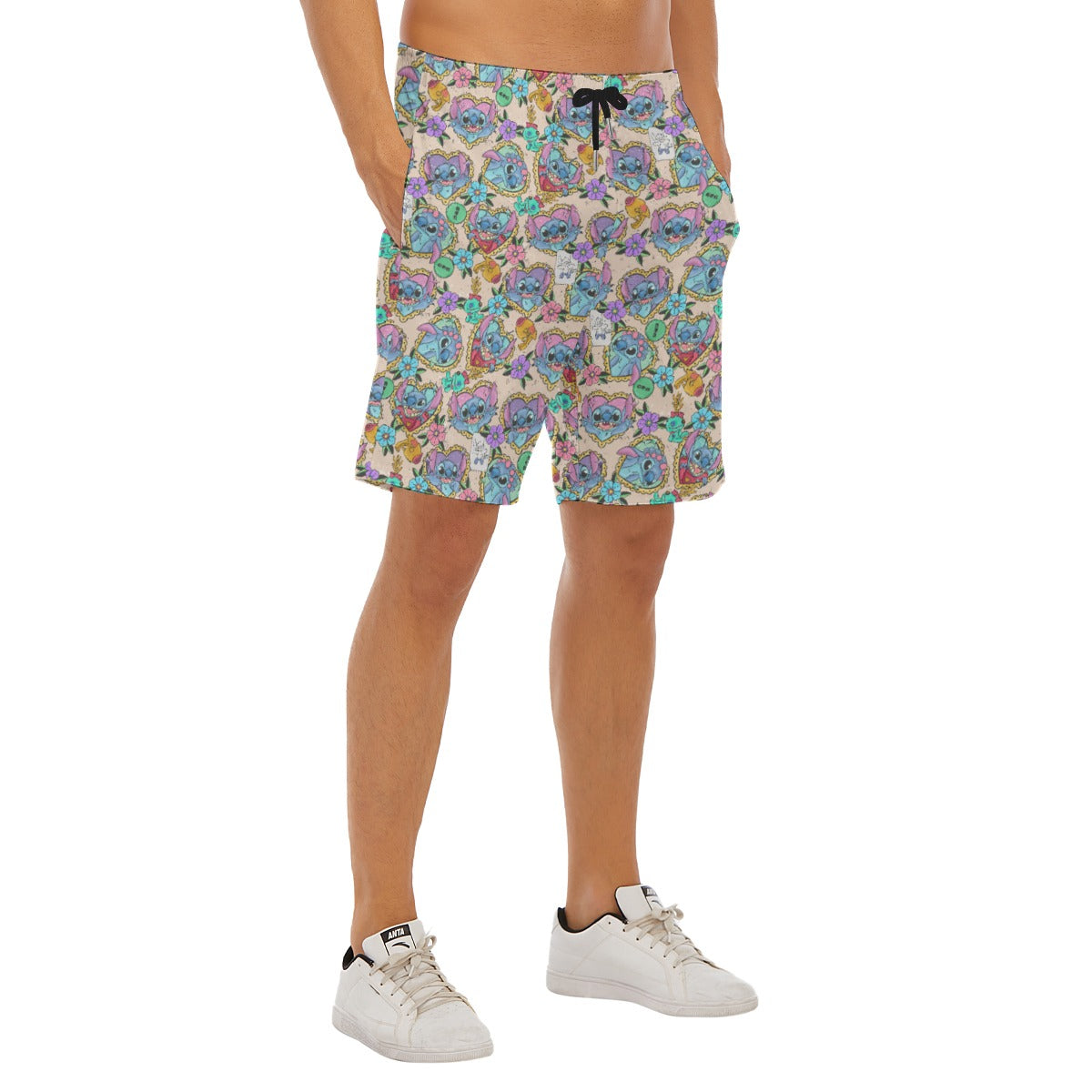 Tattoo Hearts Island Mischief - Men’s Pocket Beach Shorts