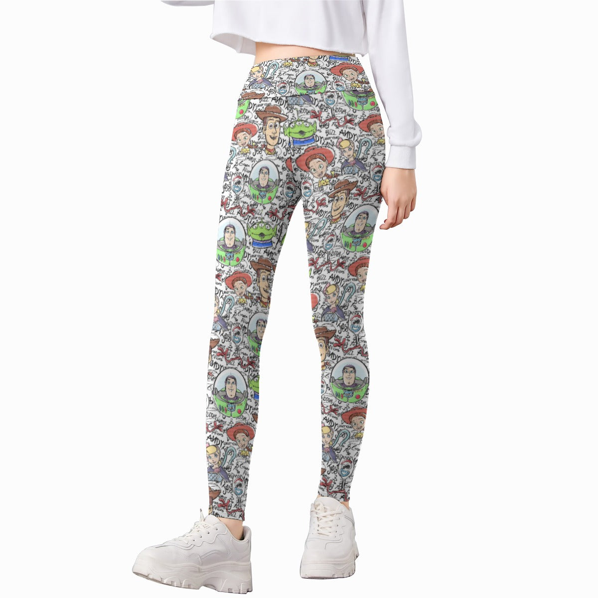 Sketch Autographs of Animated Toy Friends - Kid's Leggings