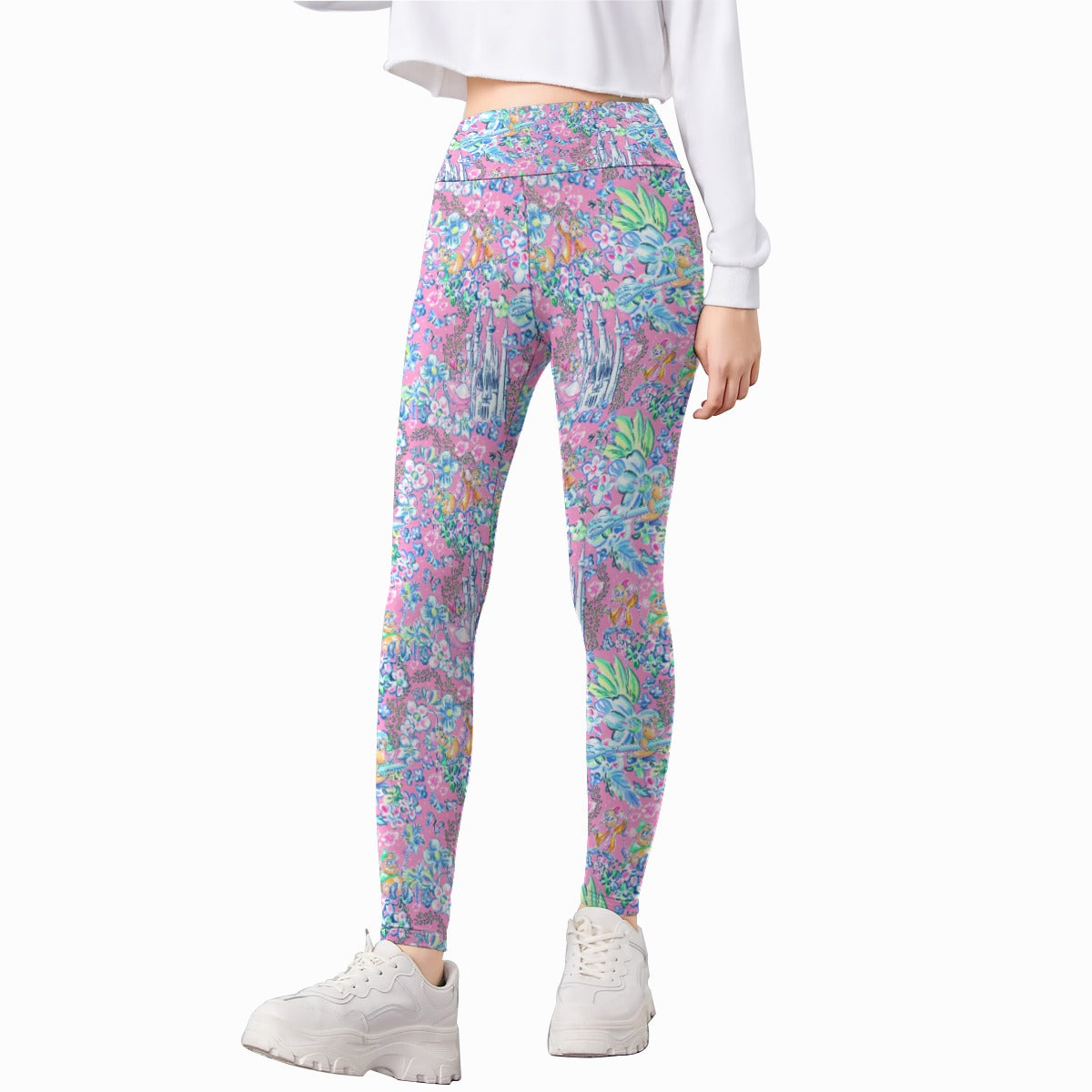 Bright Tropical Dreams - Enchanted Squeaky Helpers - Kid's Leggings