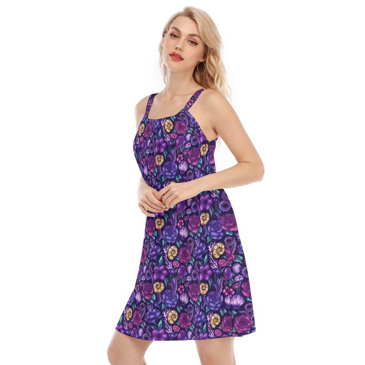 Fairytale Florals – Dark Sea Witch - Women’s Adjustable Sundress