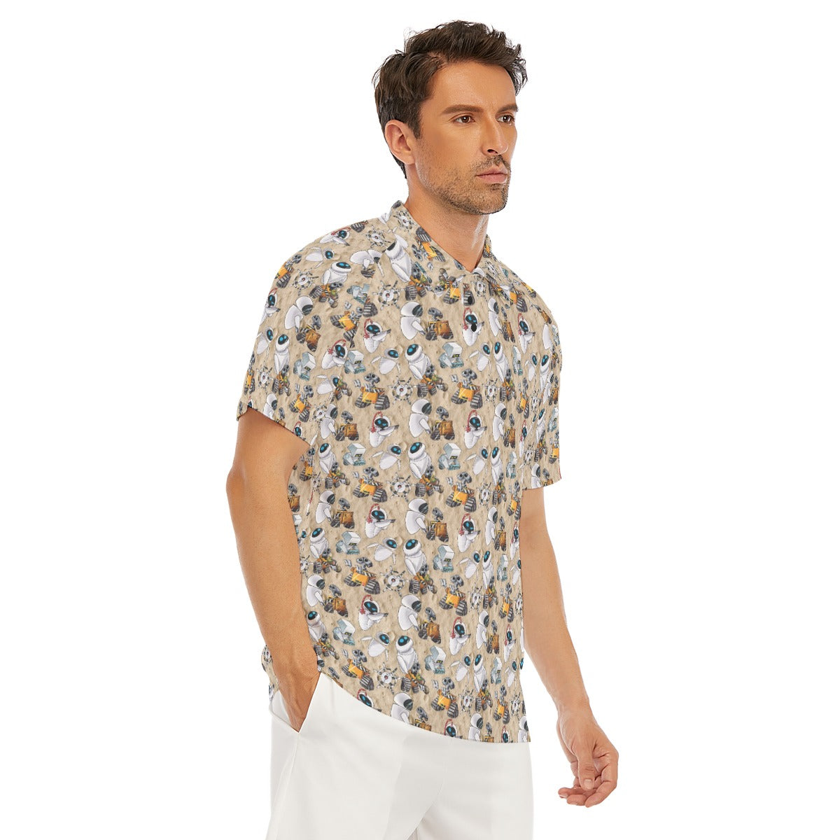 Robot Romance Sketched - Men's Polo Shirt