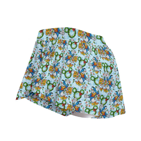 Duck’s Holiday Lights Tangleghts - Women's Flowy Pocket Shorts