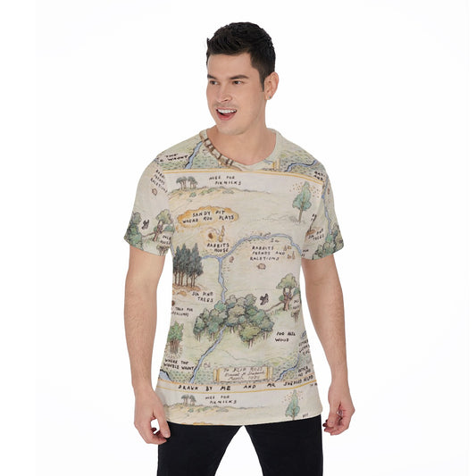 Hundred Acre Map - Men's Short Sleeve T-Shirt