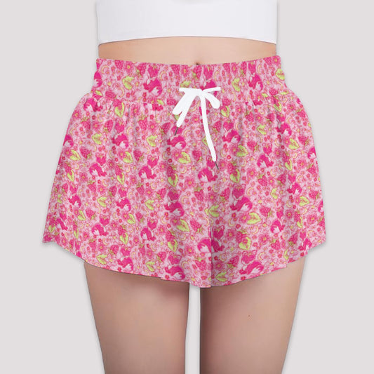 Fruitimals - Raspberry Foxes - Girls’ Flowy Pocket Shorts