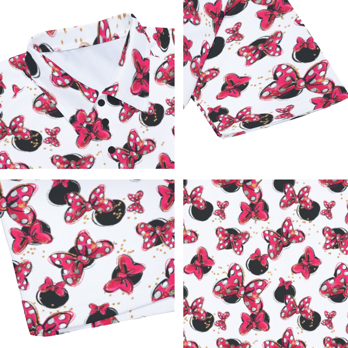 Polka Dot Bows & Mouse Ears - Men's Polo Shirt