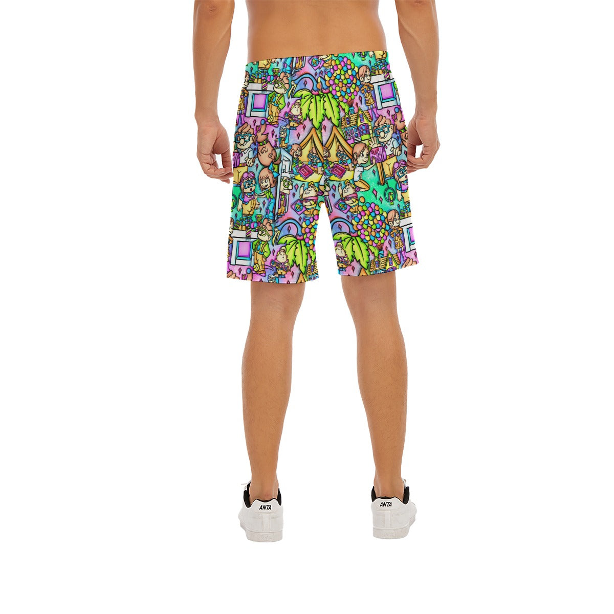 Balloon House Adventure Scenes - Men’s Pocket Beach Shorts