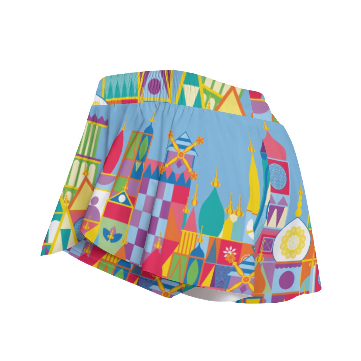 Whimsical World Facade - Women's Flowy Pocket Shorts