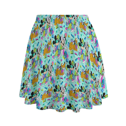 80s Pop Party Pals - Women's Pocket Skater Skirt