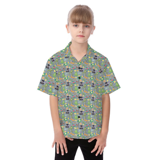 Bayou Princess Icons - Kid's Hawaiian Button Up Shirt