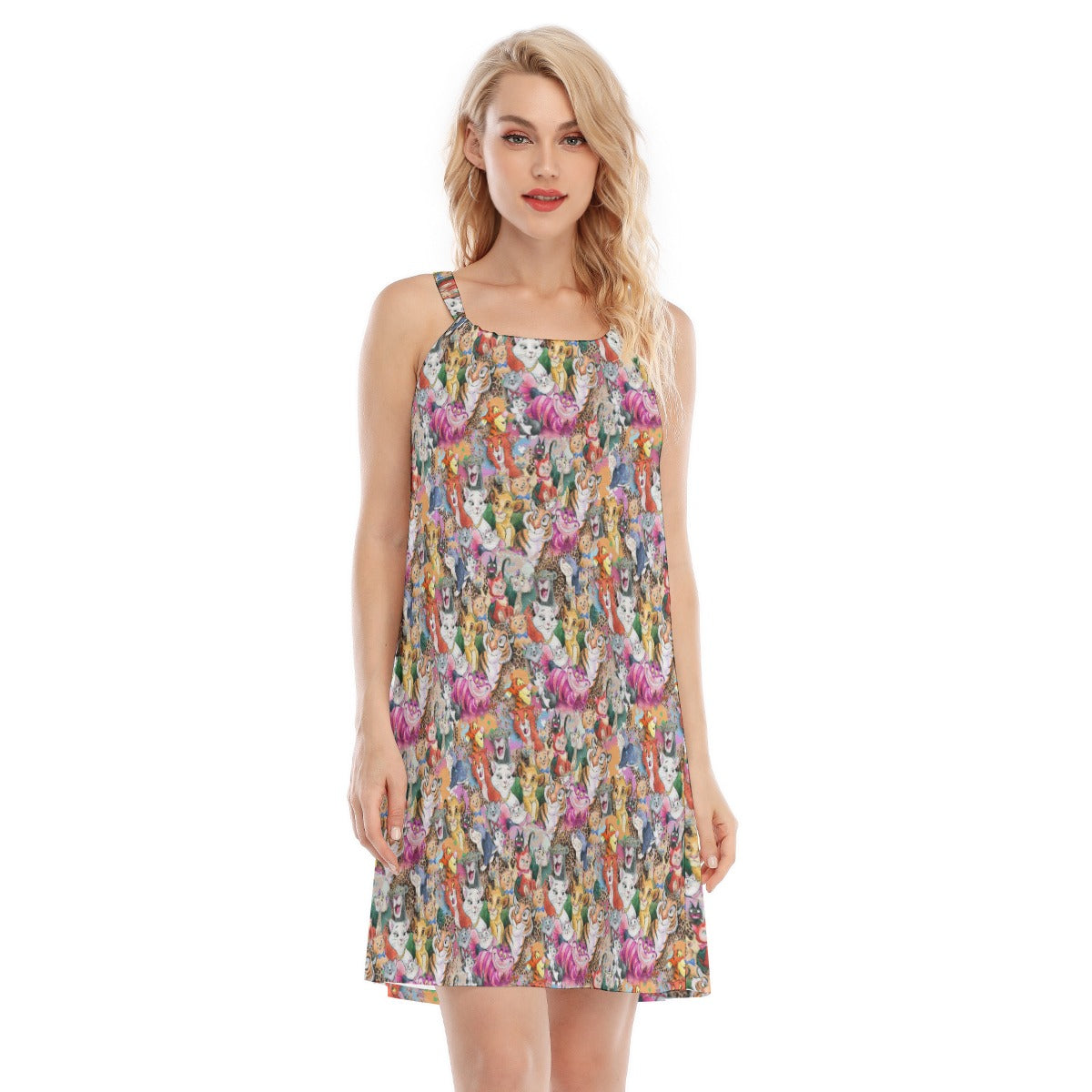 Whimsical Storybook Cats - Women’s Adjustable Sundress