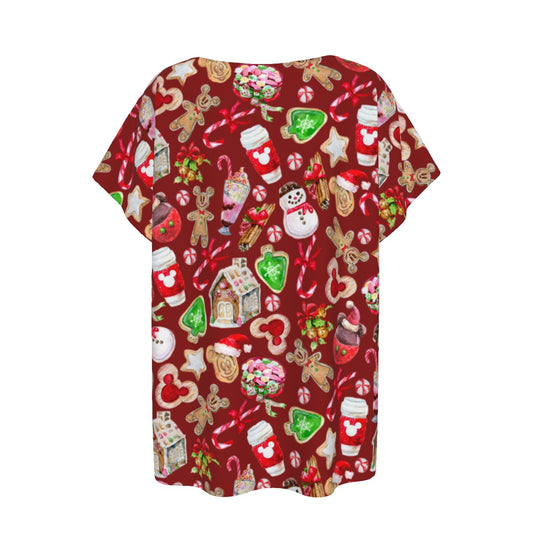 Christmas Snack Goals - Women’s Relaxed Fit Scoop Tee
