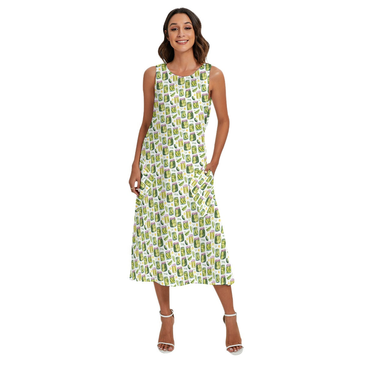 Perfect Pickle Jars - Women’s Diagonal Pocket Midi Dress