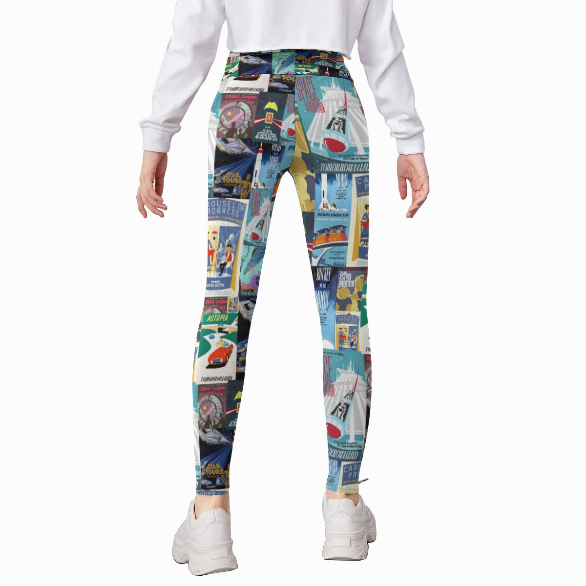 Vintage Tomorrow Ride Posters - Kid's Leggings