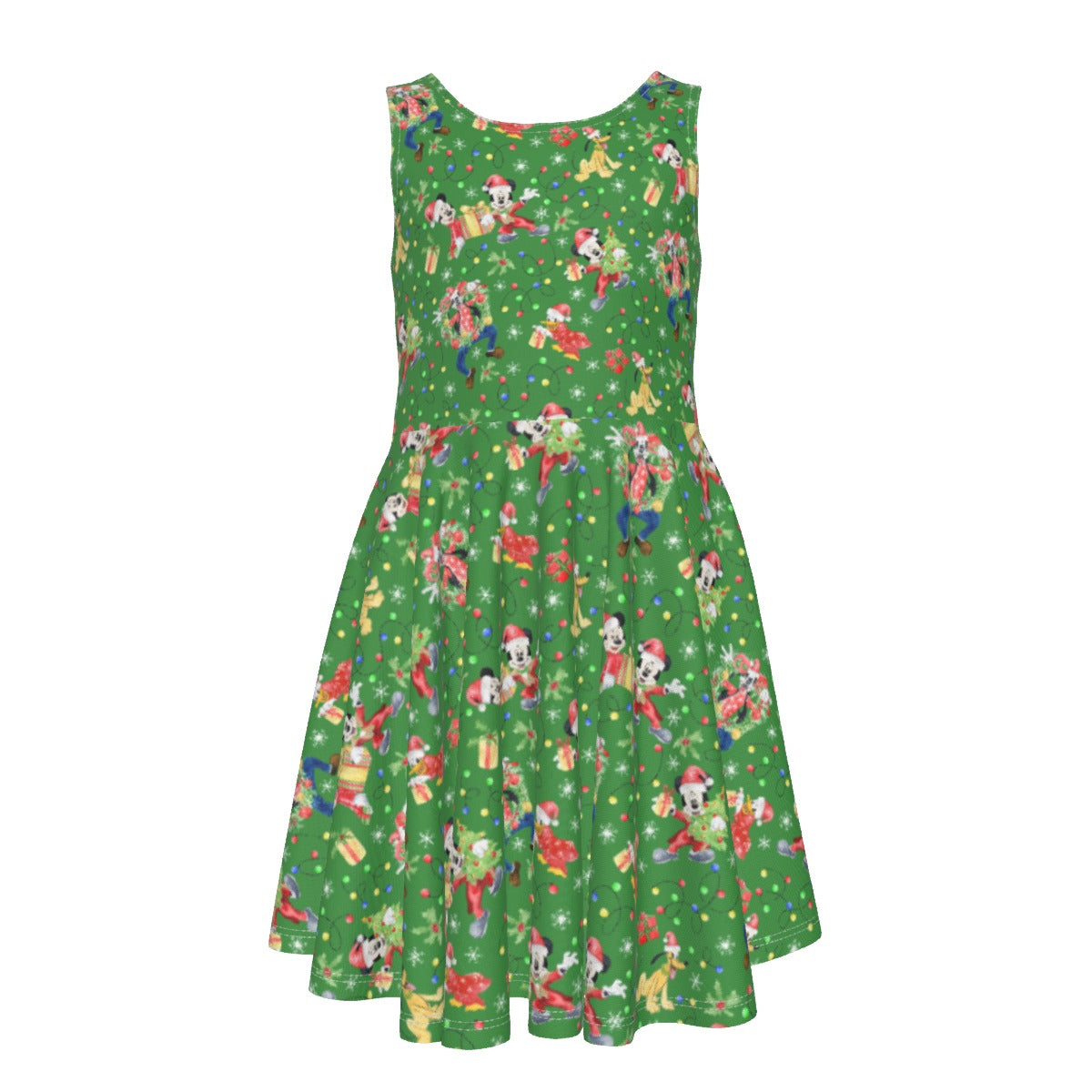 Mouse & Friends Christmas Cheermas - Kid's Sleeveless Skater Dress