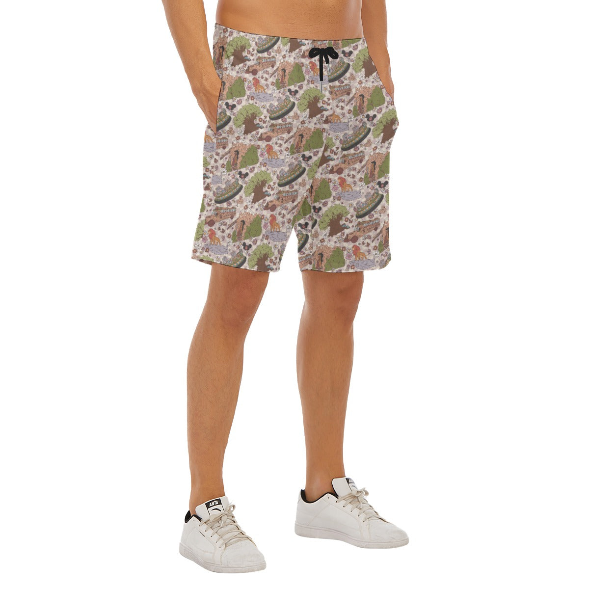 Hand Drawn AK - Men’s Pocket Beach Shorts