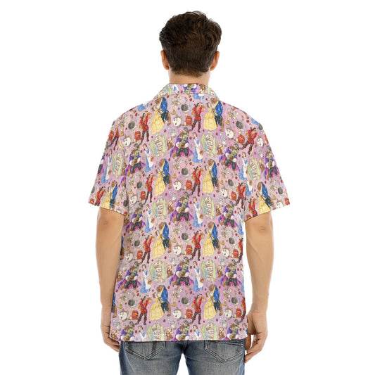 Enchanted Tale Sketch - Men's Hawaiian Button Up Shirt