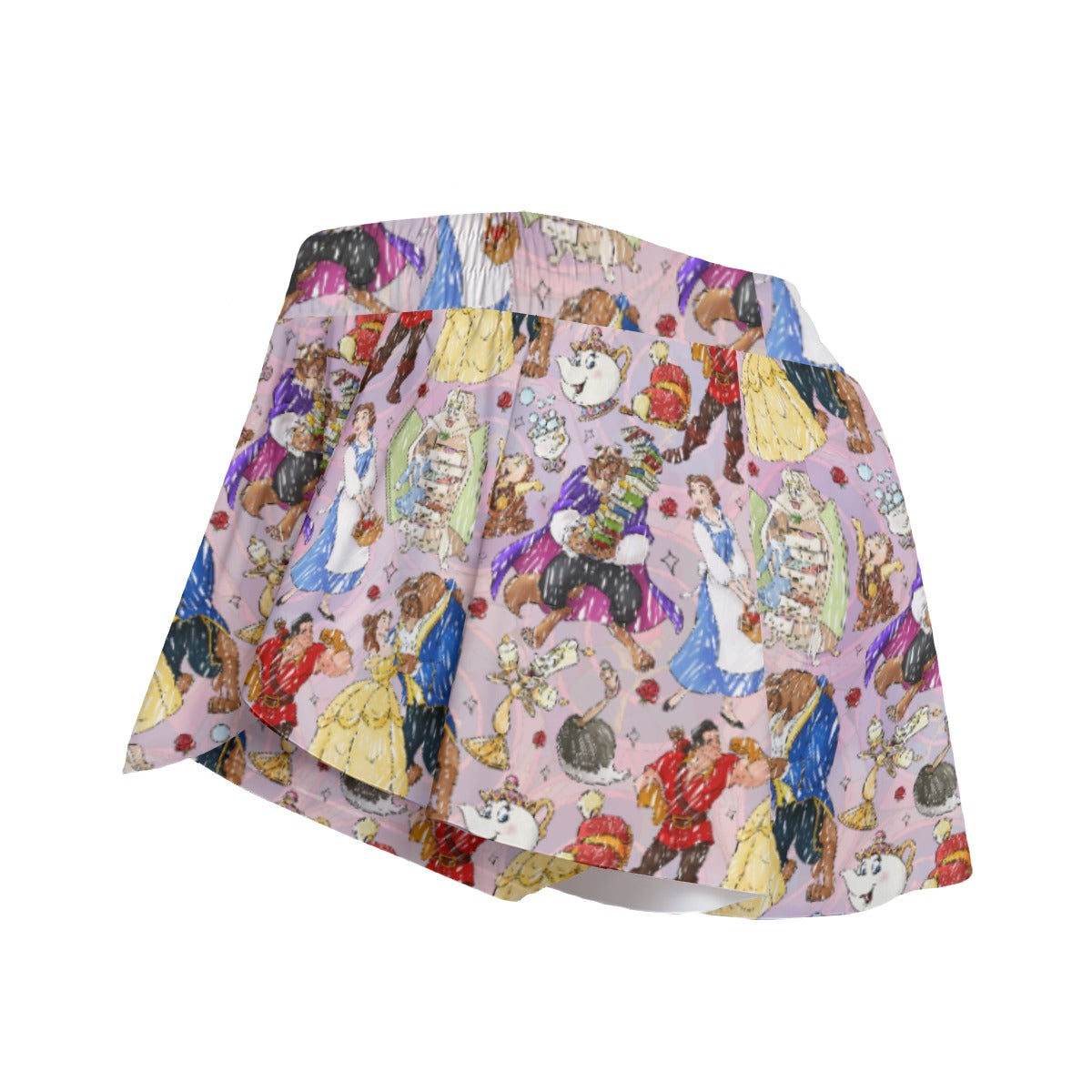 Enchanted Tale Sketch - Women's Flowy Pocket Shorts