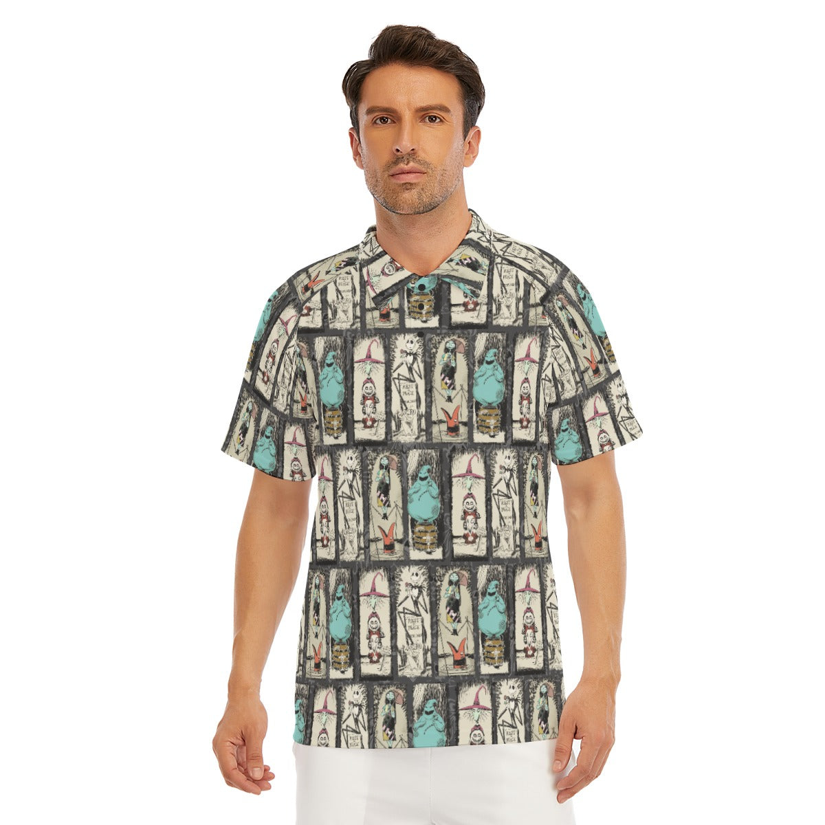 Stretching Haunted Nightmare - Men's Polo Shirt