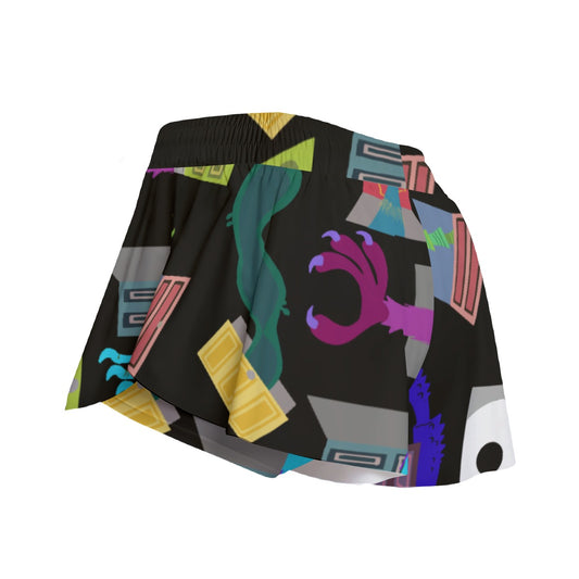Monsters in Closets - Women's Flowy Pocket Shorts