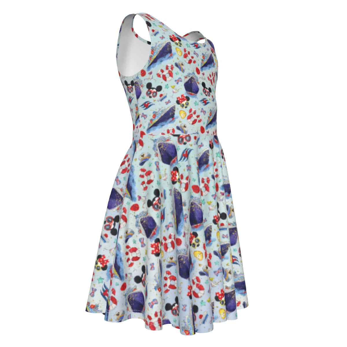DCL Cruise Style Adventure - Kid's Sleeveless Skater Dress