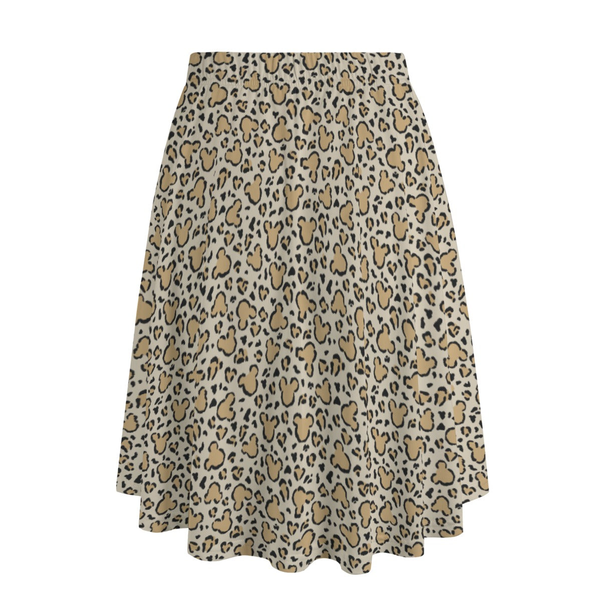 Mouse Ears Animal Print - Women’s Pocket Midi Skirt