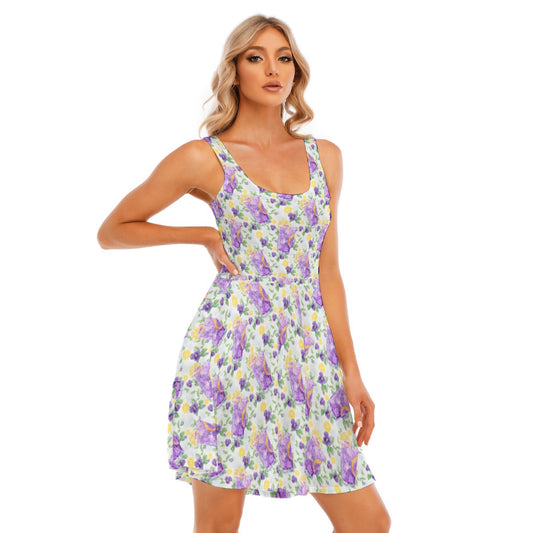 Zest Of The Fest Violet Lemonade - Women's Sleeveless Pocket Skater Dress